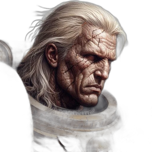 face, hair, dragon, sword transparent PNG cut-out