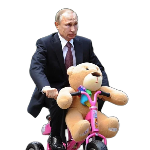 man, suit, rides, small transparent PNG cut-out