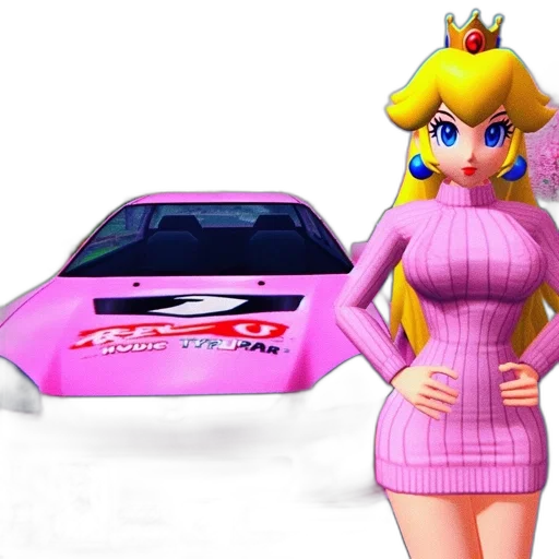 car, dress, weapon, vaporwave transparent PNG cut-out