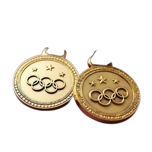 jewelry, pair, medals, made transparent PNG cut-out