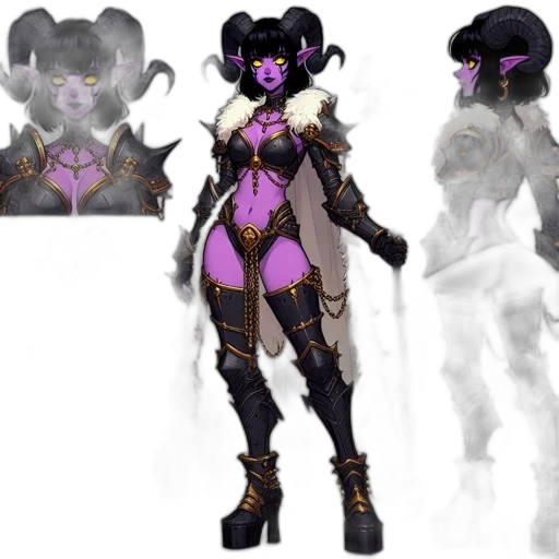 concept art, cyberpunk, fantasy art, 3d render transparent PNG cut-out