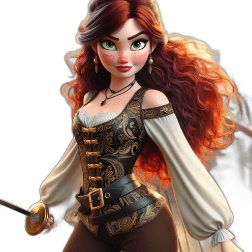 fantasy art, concept art, comic book art, 3d render transparent PNG cut-out