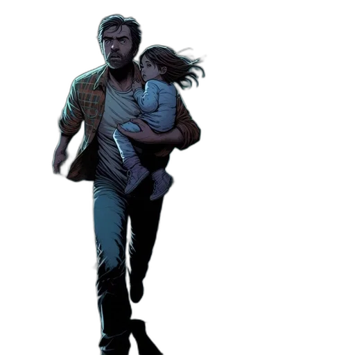 jacket, comic book art, concept art, cyberpunk transparent PNG cut-out