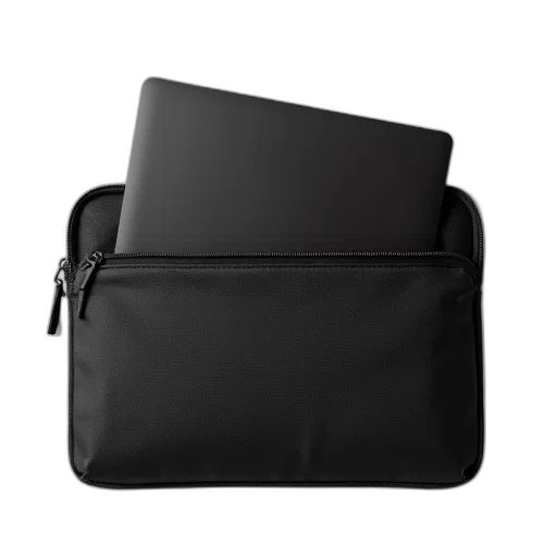 monochrome, black, laptop, sleeve transparent PNG cut-out