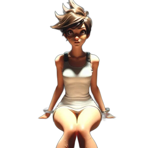 dress, staff, robot, hair transparent PNG cut-out
