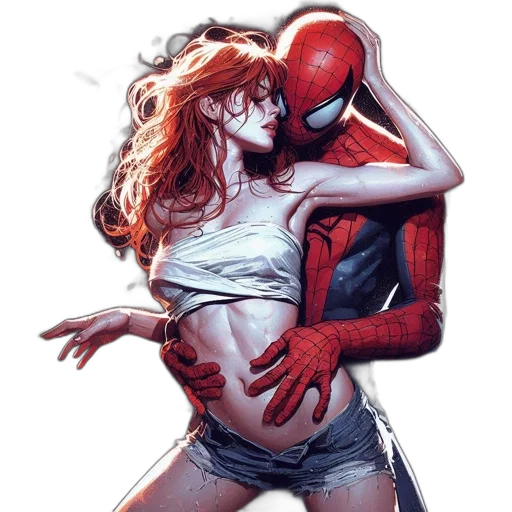comic book art, concept art, fantasy art, red transparent PNG cut-out