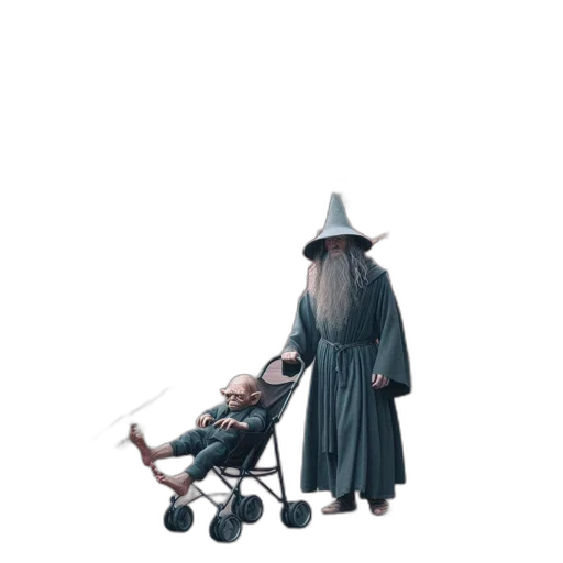 staff, hat, creature, concept art transparent PNG cut-out
