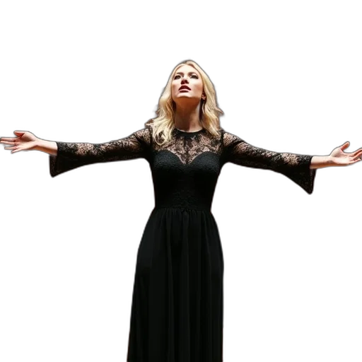 dress, woman, blonde, hair transparent PNG cut-out