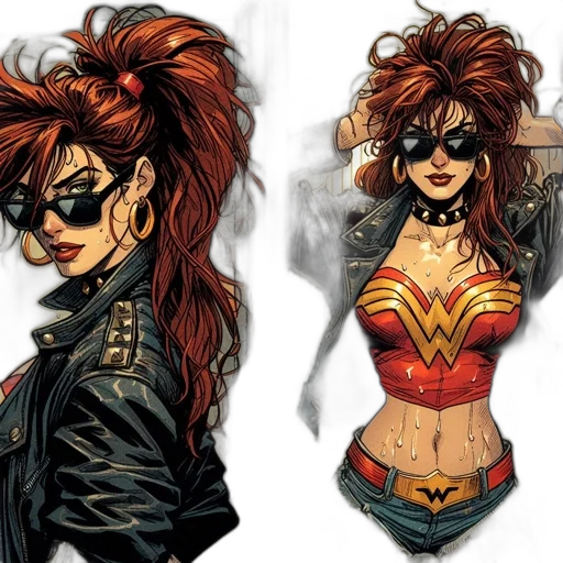 comic book art, concept art, cartoon, fantasy art transparent PNG cut-out