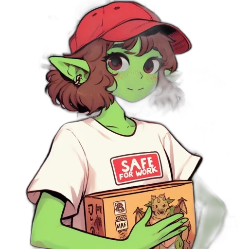 hat, food, staff, creature transparent PNG cut-out