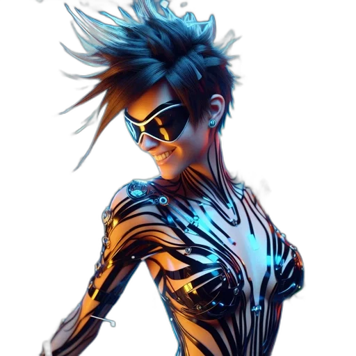 robot, cyberpunk, comic book art, concept art transparent PNG cut-out