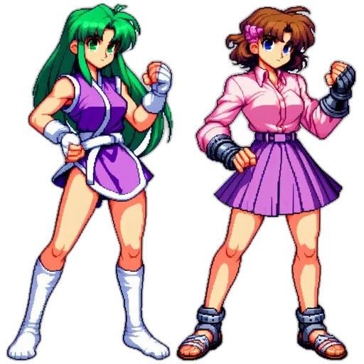 pixel art, concept art, vaporwave, anime transparent PNG cut-out
