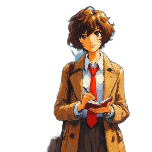jacket, staff, face, dress transparent PNG cut-out