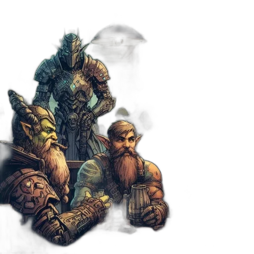 fantasy art, concept art, comic book art, pixel art transparent PNG cut-out