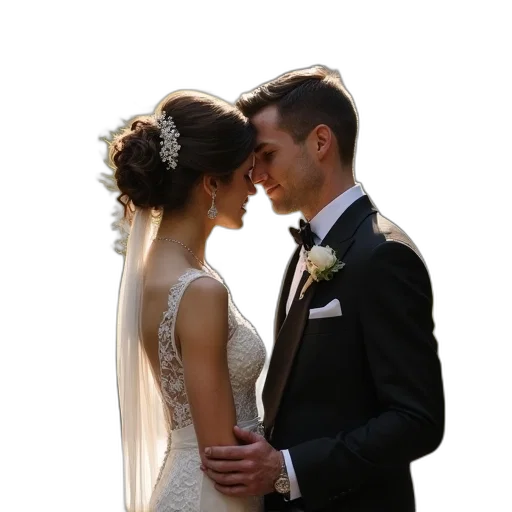 dress, crown, photorealistic, bride transparent PNG cut-out