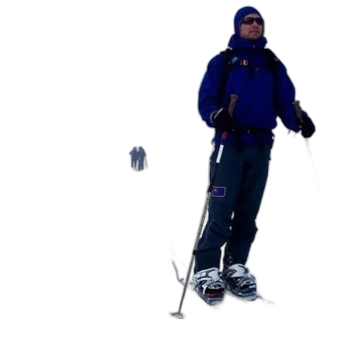 staff, 3d render, snow, skier transparent PNG cut-out