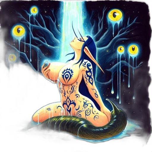 dragon, creature, staff, fantasy art transparent PNG cut-out