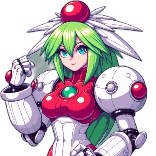 robot, weapon, pixel art, concept art transparent PNG cut-out