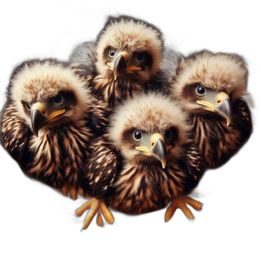animal, photorealistic, young, birds transparent PNG cut-out