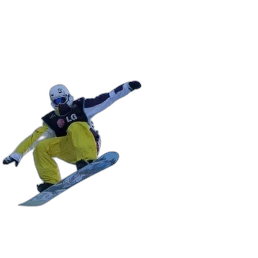 3d render, photorealistic, snowboarder, wearing transparent PNG cut-out