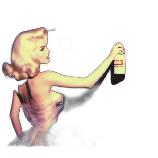 bottle, dress, 3d render, concept art transparent PNG cut-out