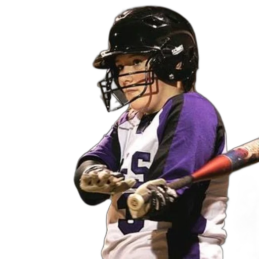 female, softball, player, purple transparent PNG cut-out