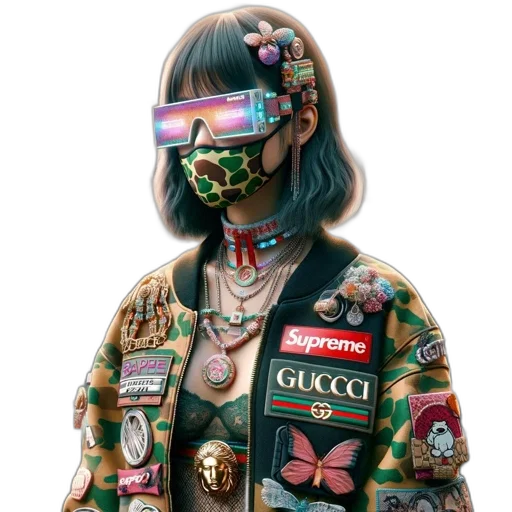 jacket, jewelry, mask, robot transparent PNG cut-out