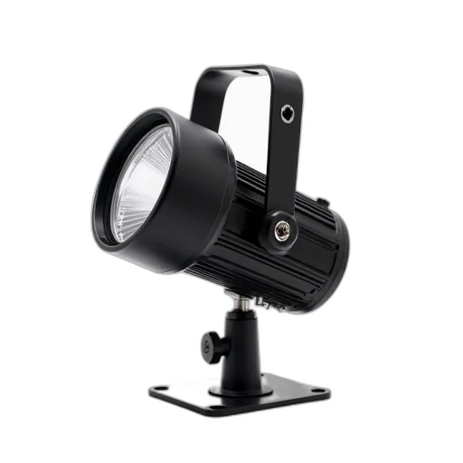 3d render, black, led, spotlight transparent PNG cut-out