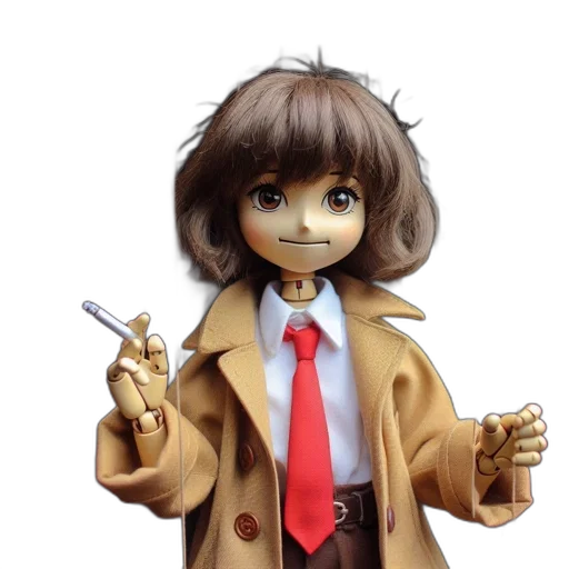 jacket, staff, concept art, 3d render transparent PNG cut-out