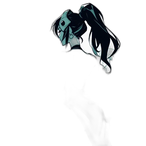 mask, hair, face, dragon transparent PNG cut-out