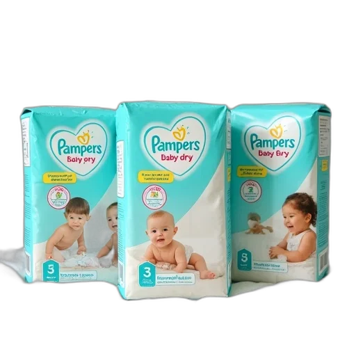 mega, pack, pampers, baby transparent PNG cut-out