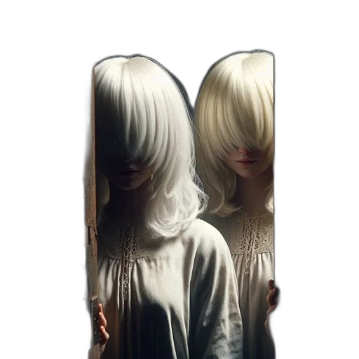 hair, jacket, mask, dress transparent PNG cut-out