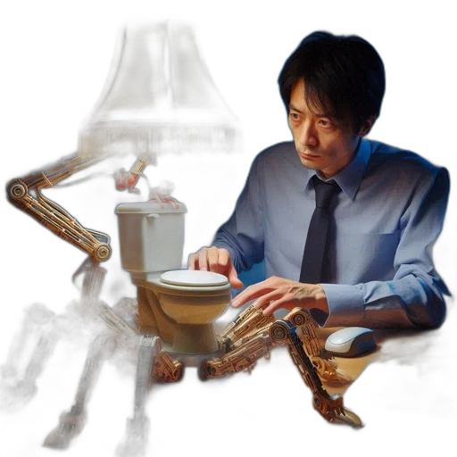 robot, furniture, staff, creature transparent PNG cut-out