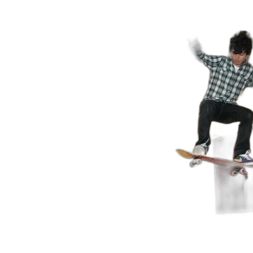 3d render, photorealistic, concept art, skateboarder transparent PNG cut-out