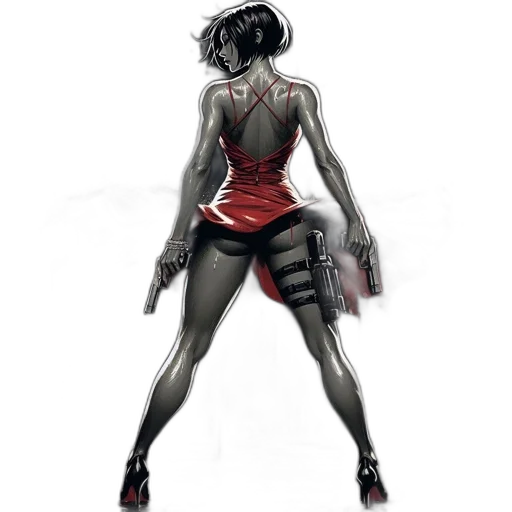 dress, weapon, mask, staff transparent PNG cut-out