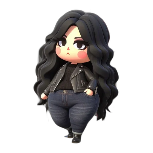 jacket, hair, staff, cartoon transparent PNG cut-out