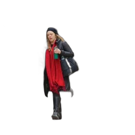 jacket, staff, umbrella, hat transparent PNG cut-out