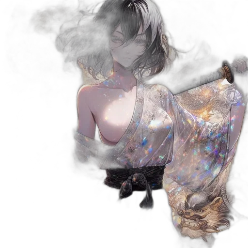dress, jacket, umbrella, mask transparent PNG cut-out