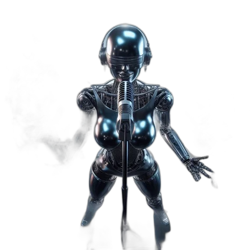 robot, creature, weapon, staff transparent PNG cut-out