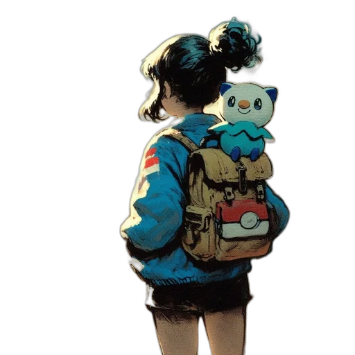 jacket, concept art, pixel art, anime transparent PNG cut-out