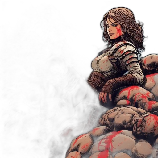 comic book art, concept art, fantasy art, watercolor transparent PNG cut-out
