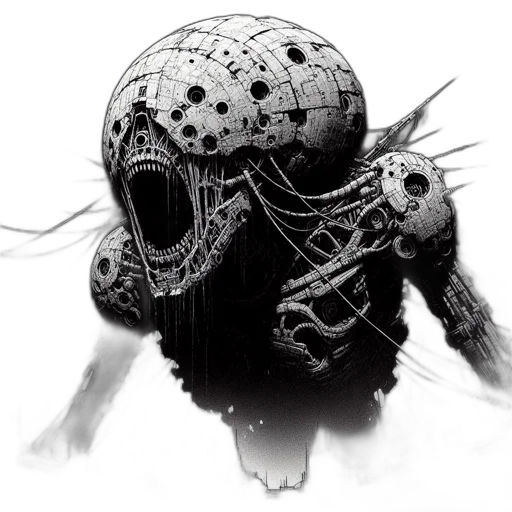 mask, creature, face, robot transparent PNG cut-out