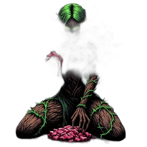 creature, food, hair, concept art transparent PNG cut-out