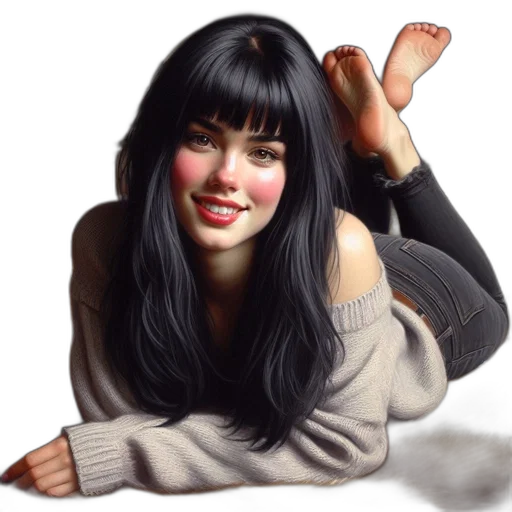 face, creature, photorealistic, oil painting transparent PNG cut-out