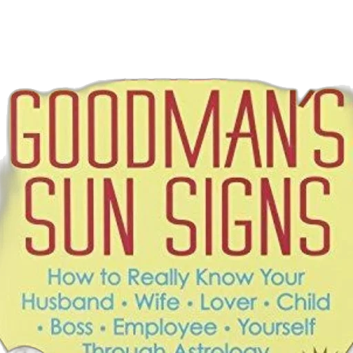 linda, goodman, sun, signs transparent PNG cut-out