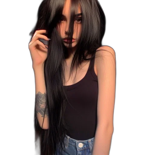 hair, 3d render, photorealistic, fantasy art transparent PNG cut-out