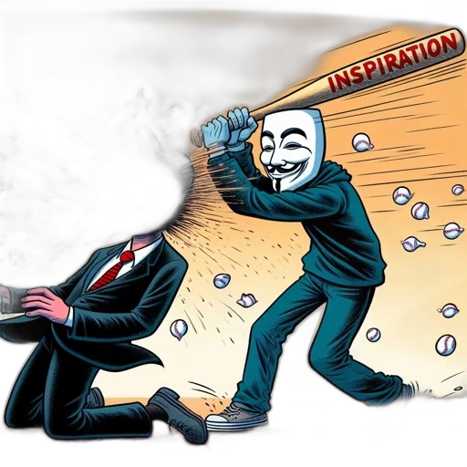 mask, two, figures, clash transparent PNG cut-out