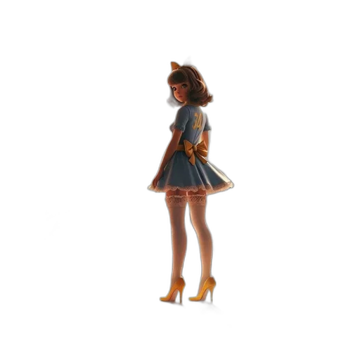 dress, robot, shoes, 3d render transparent PNG cut-out