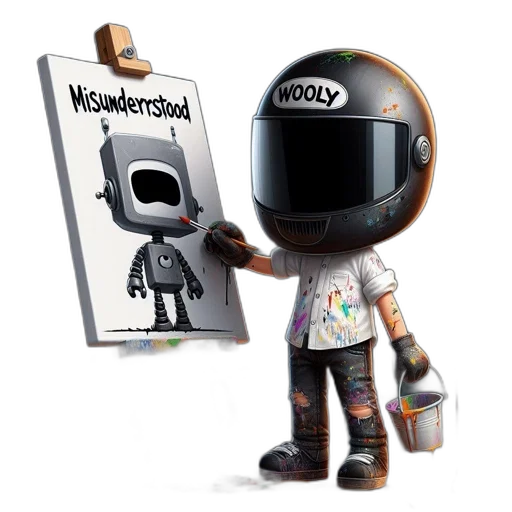 robot, concept art, 3d render, cartoon transparent PNG cut-out