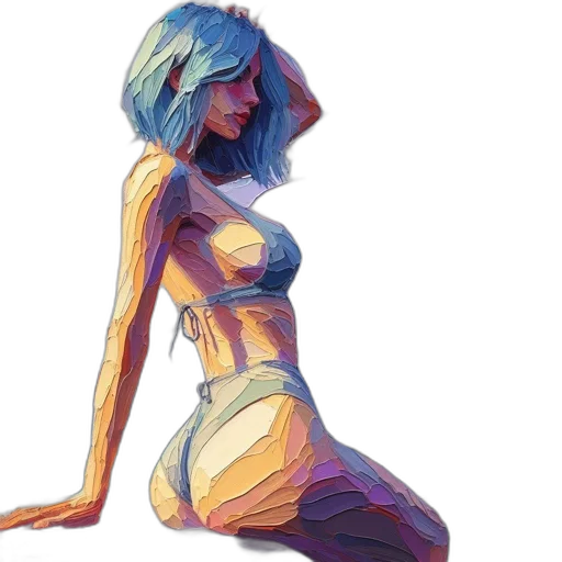 dress, robot, hair, creature transparent PNG cut-out